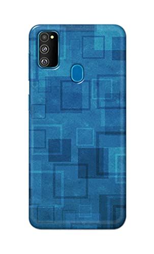 Image of Printed Hard Back Cover Case for Samsung Galaxy M30s Back Cover (Plain Azure Blue) -702