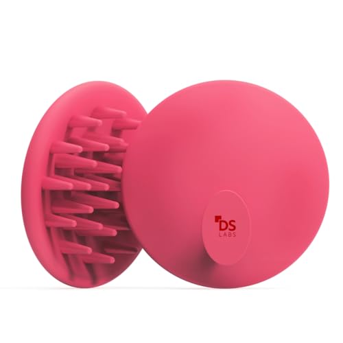 DS Labs Revitalizing Scalp Brush - Silicone Shampoo Massager for a Cleaner, Fresher, Feeling Scalp, Lifts Build Up & Boosts Lather, Ergonomic, Water Resistant, for All Hair Types