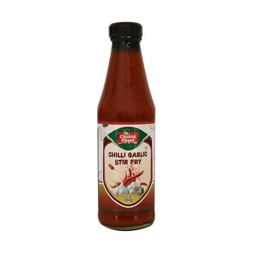 Image of Chokhi Dhani Chilli Garlic Stir Fry Sauce 330g | Spicy Indo Chinese Cooking Sauce | For Noodles, Fried Rice & Vegetables | Use as Sauce & Dip | Natural Ingredients