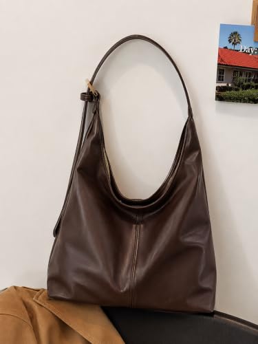 Image of Women's Large PU Leather Hobo Shoulder Bag