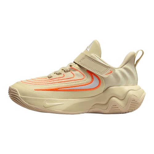 Nike Giannis Immortality 4 Little Kids' Shoes (Light Khaki/Alabaster/Total Orange/White)