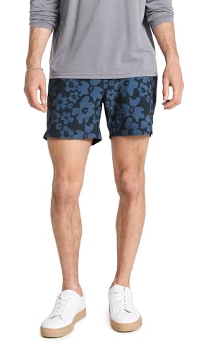 Fair Harbor Men's Navy Floral Quick Dry Swim Trunks, Size 11