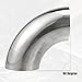 X AUTOHAUX 2pcs OD 1.75 Inch 90 Degree 1.5mm Thickness Mandrel Bend Elbow SS304 Stainless Steel Bend Tube Exhaust Elbow Pipe for Car Modified Exhaust System