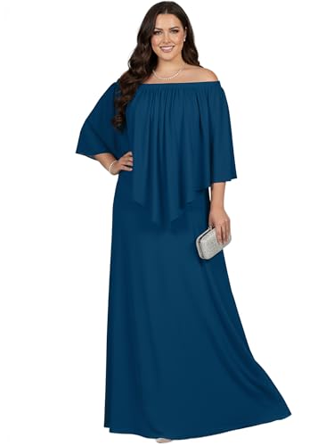 KOH KOH Women’s Long Strapless Shoulderless Flattering Cocktail Gala Elegant