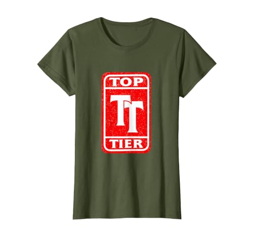 Red Top-Teir Red Graphic T-Shirt, Women, Olive Green, Small