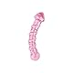 EIS Gebogener Glasdildo | Dildo mit Spiralstruktur | Gebogene Form, individuelle Stimulation | Sexspielzeug | 16 cm