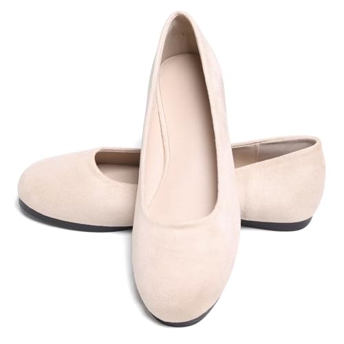 Image of Dear Time Women's Flats Comfortable Slip On Ballet Flats Soft Solid Casual Shoes