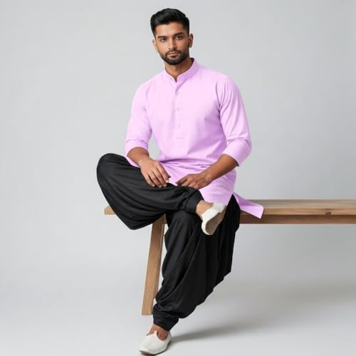 Image of Mens Pure Coton Kurta Dhoti Set | Traditional Ethnic Wear for Festive & Wedding Men's Cotton Kurta with Dhoti Set | Comfortable Ethnic Traditional Outfit Stylish Men's Cotton Kurta Dhoti Set.