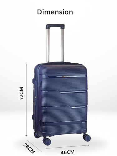 Image of Ligobags Polyester 8 Wheels 360 Degree Wall Street Soft-Sided Cabin Luggage Laptop Roller Case |24 Inch Trolley Bag