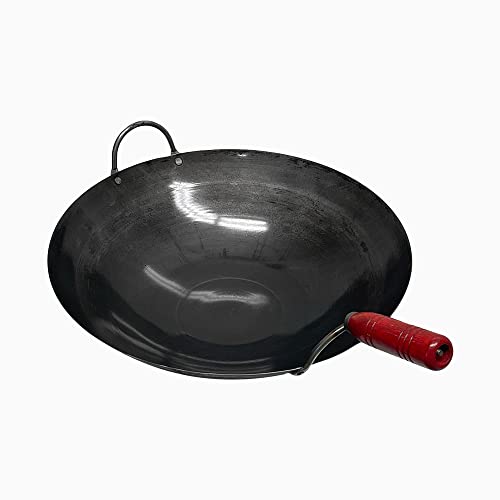 Wok de acero al carbono 16'' Prolinemax con mango ergonómico miniatura 4
