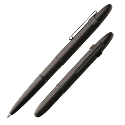 Fisher Space Pen Bullet 400BCL Kugelschreiber (Schreibt im Weltall unter Wasser und bei extremen Temperaturen) Schwarz mit Clip