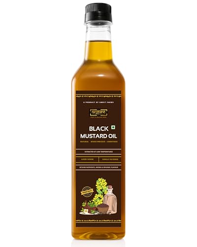 Image of Orgure Wood Pressed Black Mustard Oil - Single Origin | Rich Aroma & Bold Flavour | Natural & Cold Extracted | MSME Award Winner | Ideal for Cooking, Pickling & Ayurvedic Use | 1L