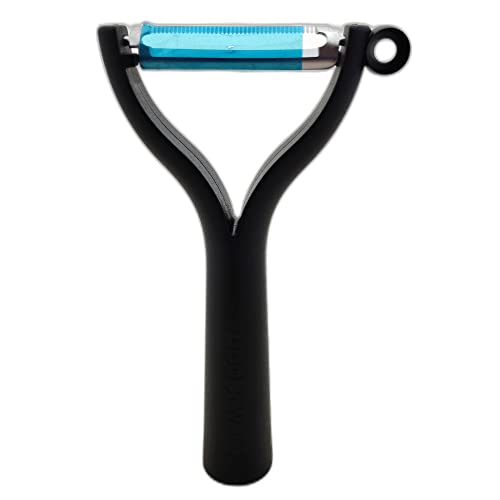 Tupperware D119 Universal Peeler, Black, Peeler Flat Grit Serrated Edge Asparagus