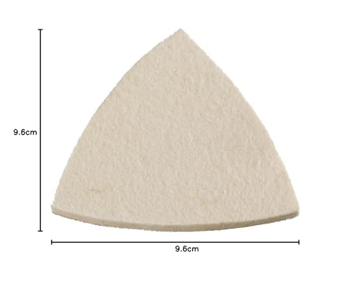 kwb Quick-Stick Polierscheibe – für Delta-Schleifer, 93 mm, selbsthaftend, Velours-Rückseite, aus Filz mit Klett
