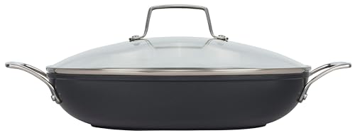 Le Creuset Essential Non-stick Ceramic Shallow Braiser with Glass Lid, 3.9 qt.​ view 3