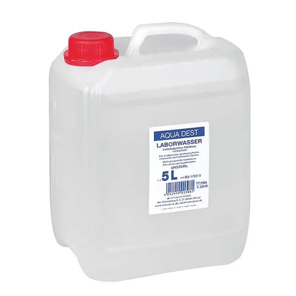 Aqua dest eau de laboratoire 5 l pour réussir vos préparations