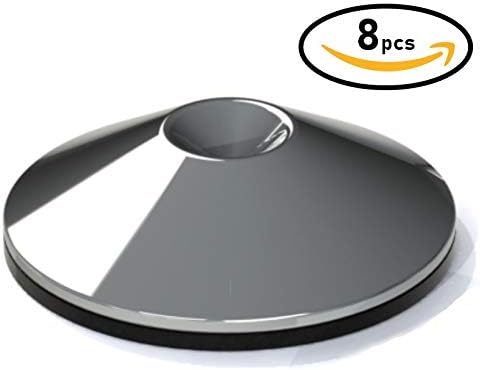 Speaker Subwoofer & HiFi Stand Isolation & Floor Protector Spike Shoes Pads Feet (8, Polished Chrome)