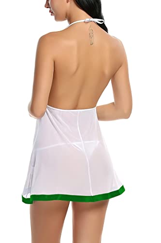 Image of Babydoll Nightwear Lingerie with Panty Short Transparent Nighty for Women Bra Panty Set for Women Baby Doll Night Dress Babydoll Lingerie for Honeymoon