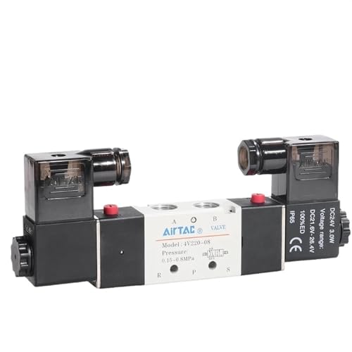Válvula 5/2 vías 4V22006A de estructura robusta y bobina simple estable 2