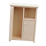 Mini muebles sin terminar: el mini gabinete es necesario para los muebles de la mini en el dormitorio en miniatura o en el comedor de la mini .