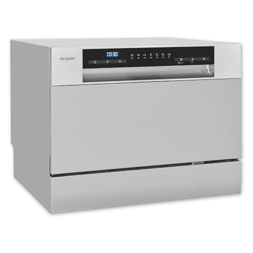Exquisit Mini-Geschirrspüler, Tischspülmaschine, 55 cm breit, spülmaschine klein, Auto...