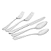 Amazon Basics 20 Piece Stainless Steel Flatware Set with Scalloped Edge, Service for 4, Silver