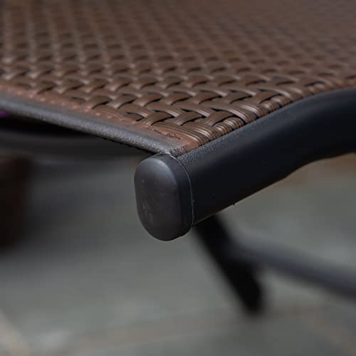 Outsunny Wicker Folding Patio Chair, Outdoor Pe Rattan Recliner Camping Chairs With 7-Level Adjustable High Backrest For Garden, Balcony, Indoor, Lawn, Brown #TOP7