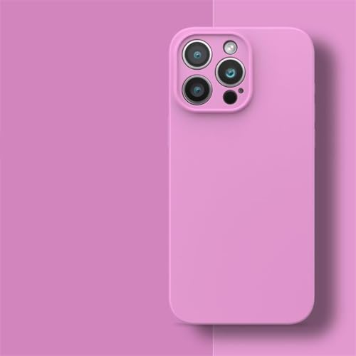 Coque iPhone 15 Pro Max silicone liquide souple rose ultra-fine