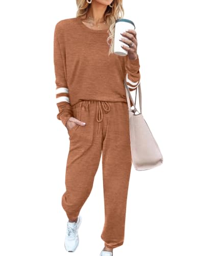 Image of Ekouaer Sweatsuits Womens Loungewear Set Tracksuit Long Sleeve Pajamas Set