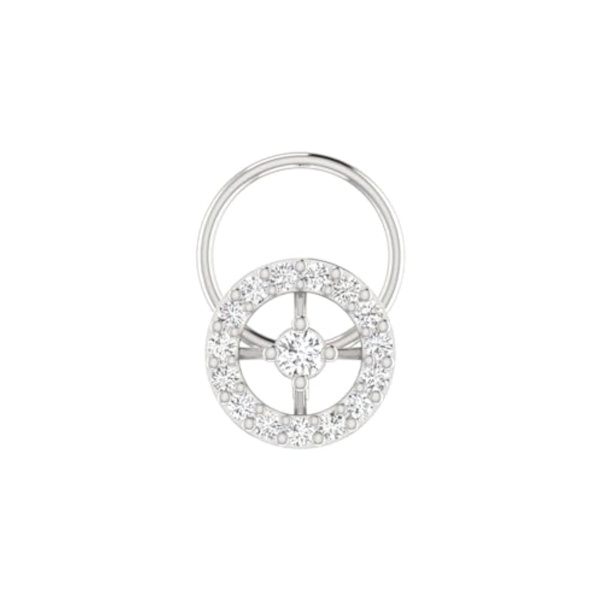 Women's 14Kt White Gold Stud Nosering