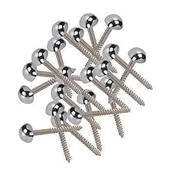 Aakshita Enterprises Mirror Screw with Brass Cap | Button Brass Round Mirror Cap | Dome Decorative Screw Cap Advertising Glass Mirror Nail and Screw (25pcs - 50mm) (25pcs - 50mm)-picture-53