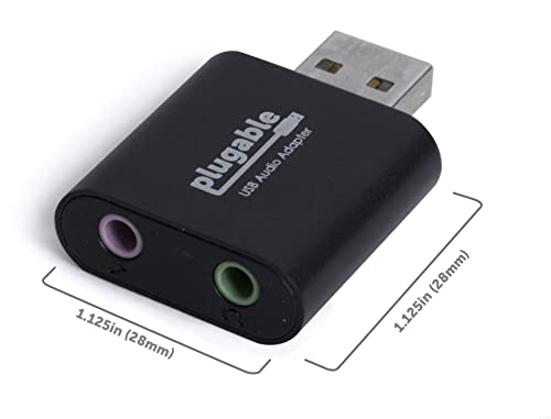 Plugable Usb Audio Adapter Bundle With Usb C To Usb Cable, 3.5Mm Speaker-Headphone And Microphone Jack, Add An External Stereo Sound Card To Any Pc, Compatible With Windows, Mac, And Linux #TOP3