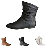 black leather ankle boots womens uk [Stylish Slouchy Design]Experience effortless chic with these slouch boots for women, featuring a relaxed silhouette that complements jeans, dresses, or skirts for versatile everyday style