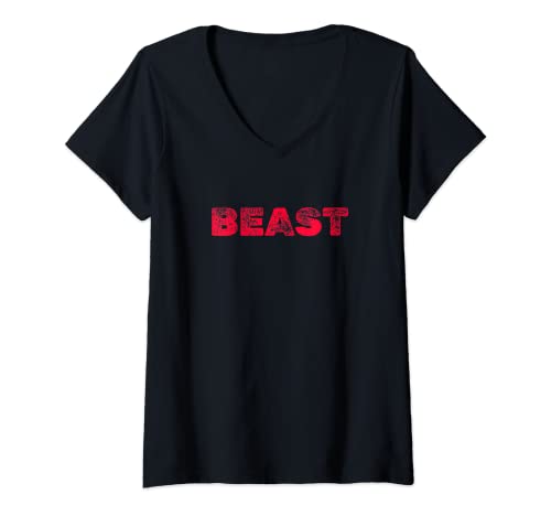 Mujer BEAST Camiseta Cuello V