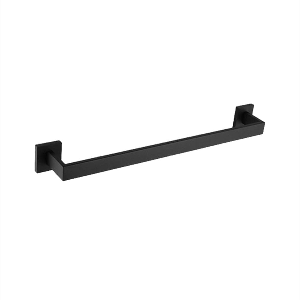 Porte-serviettes noir mat en acier inoxydable 50 cm et accessoires de toilette