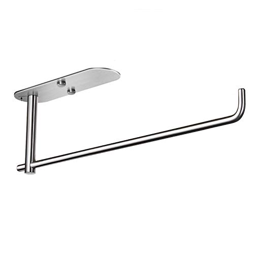 HUFEEOH Adhesive Paper Towel Holder Under Cabinet Wall Mount for Kitchen Paper Towel Paper Towel Roll Rack for Bathroom Towel SUS304 Stainless Steel