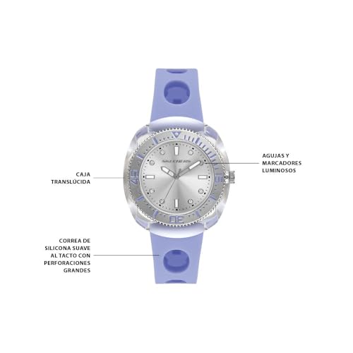 Image of Skechers Redondo Metal and Silicone Watch for Women