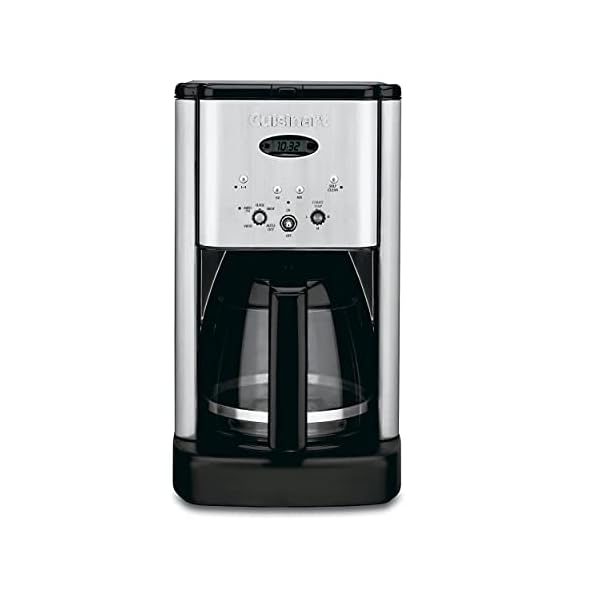 Cuisinart DCC-1200P1 Brew Central 12-Cup Programmable Coffeemaker Coffee Maker, Carafe, Brushed Chrome