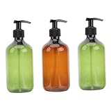 LIFKOME 3 Piezas Botellas de Plástico Pet con Bomba Pack Unidades Recargables para Loción Aceite Esencial y Jabón Líquido Colores Aleatorios Reutilizables y para Uso Diario