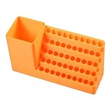 Bohrer-Organizer, 50 Löcher, Wandmontage, Stecktafel, Aufbewahrungsregal, Kunststoff, 14 x 8 cm, robust, rechteckig, Werkzeughalter