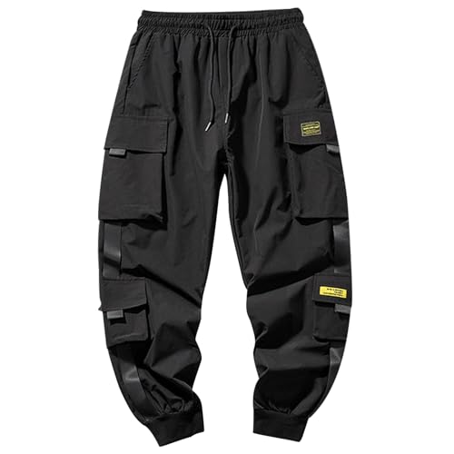 Pantaloni Cargo Uomo Elasticizzati Baggy Larghi Comodi Eleganti Pantaloni Cargo