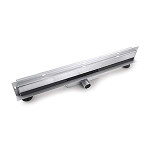 VBChome W-Drain-Ablauf 80 cm Wandablauf Duschrinne Selbstreinigender Siphon mit Geruchsstop Größen 60-100 cm Ablaufrinne für Badezimmer Duschablauf, Komplettset