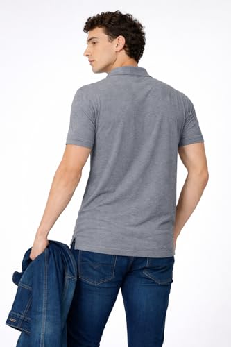 Image of Men's Cotton Polo T-Shirt | Solid Regular Fit Polo Neck T-Shirt | Half Sleeve Casual & Office Wear | Soft Breathable Summer T-Shirt for Men
