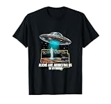 Wyoming UFO Abduction Yellowstone Bison Alien T-Shirt