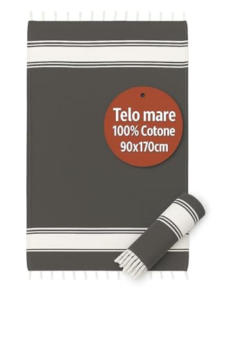 Telo Mare Grande 90x170cm 100% Cotone – Asciugamano da Spiaggia...