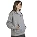 Womens Sweatshirts Quarter Half Zip Pullover Long Sleeve Thumb Hole Fleece Pullover Cropped Half zipper Hoodies With Pockets Fall Fashion Outfits Clothes (US, Alpha, Medium, Regular, Regular, Grey)