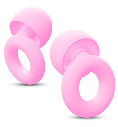 Reusable Silicone Earplugs - Prooffs (Pink, One Size) - Noise