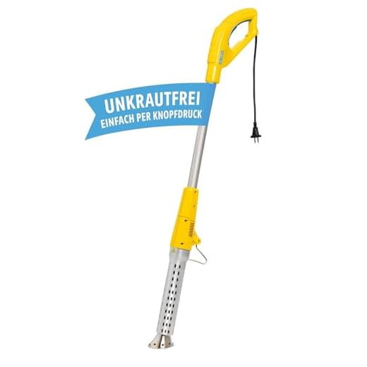 GLORIA Thermoflamm BIO Electro bruciatore diserbante termico | fiamma termica per erbacce | utilizzo semplice e sicuro premendo un pulsante per un giardino e marciapiede senza erbacce (2000W)