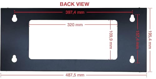 Techly I-Case ef-3004bk Accessoire de Racks – Accessoire de Rack (Noir, Acier, Mounting Bracket, 4U) – vue 3