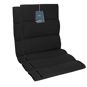 LILENO HOME Gartenstuhl Auflagen als [2er Set - Niedriglehner] in Anthrazit